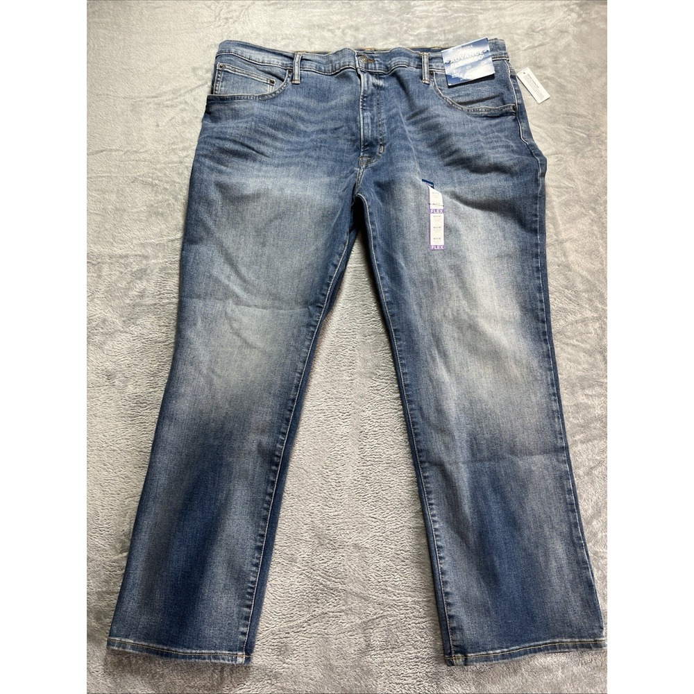NWT Arizona Jeans Mens 42 X 30 Blue Relaxed Advance Flex 360 Soft Touch